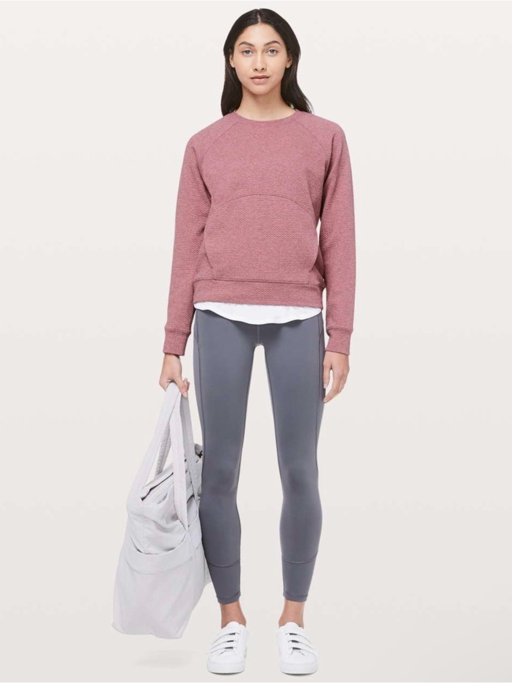 Lululemon Catch A Moment Crew | Heathered So Merlot / So Merlot
